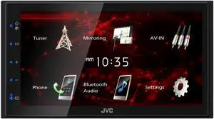 JVC KW-M180BT Bluetooth Car Stereo Receiver with USB Port  6.75" Touchscreen Display - AM/FM Radio - MP3 Player Double DIN  13-Band EQ