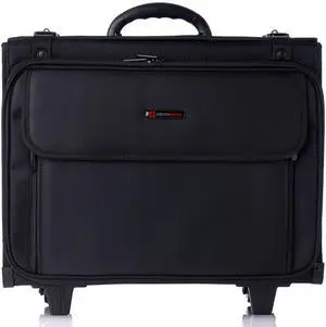 Alpine Swiss Rolling Briefcase | Laptop Bag For Men & Women | Hard Side Catalog Case on Wheels | Legal Size File Dividers | Lawyers Attache Case | Carry-On Overnight Business Travel Bag