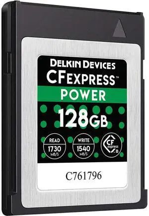 Delkin Devices 128GB POWER CFexpress Type B Memory Card (DCFX1-128)