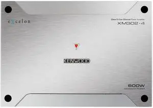 KENWOOD XM302-4 eXcelon 4-Channel Marine Grade Amplifier for Boats, Cars and ATV's