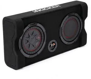 Kicker 48TRTP82 TRTP 8-inch Thin Down Firing Subwoofer and Passive Radiator Enclosure, 2-Ohm