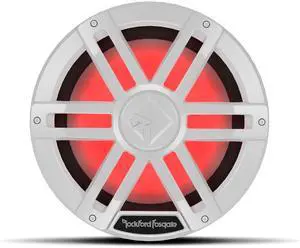 Rockford Fosgate M1D4-12 Color Optix 12" DVC 4-Ohm Multicolor LED Lighted Marine Subwoofer - White