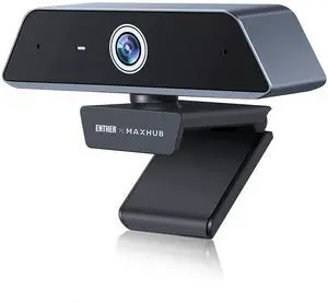 Enther & MAXHUB Webcam 4k, Webcam with Microphone for Computer with Noise-Canceling Mic, Fast Auto Focus and Full HD Auto Light Correction, Works with Microsoft Teams, Zoom, Skype, Stream