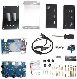 Jeankak Mister FPGA Metal Housing Kit, 32Mb SDRAM Board with Tutorial, USB Hub V2.1 Io Board Metal Housing Set for Simulates Game Consoles, Computers, and Arcade Boards