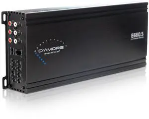 DAmore Engineering - 5 Channel Car Audio Amplifier, 660 Watt Amp Car Audio with 2 Ohms Stable, Clean D Amplifier Technology & MOSFET Power Supply (E660.5)