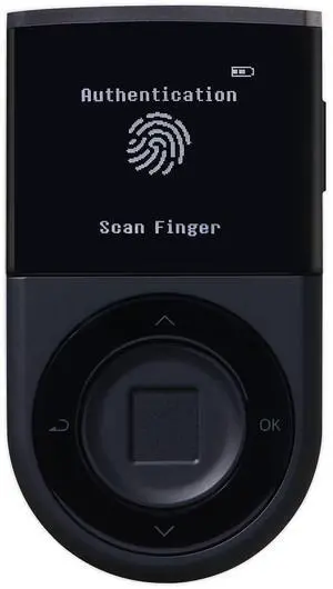 D'CENT Hardware Wallet - Biometric Cold Wallet for Crypto with Fingerprint Authentication | Secure Bluetooth Storage for Bitcoin, Ethereum, XRP, XDC, Solana, Stablecoins & More