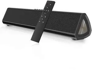Portable Sound Bar for TV/PC, 105dB Bluetooth 5.0 Wireless & Wired Soundbar with 2200 mAh Battery, 3D Surround Sound Home Theater Built-in Subwoofer with Remote Control for Projectors/Phones/Tablets