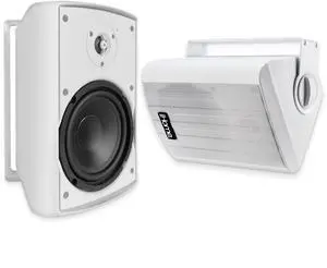 iHome IHSI-W400BT-PR-WHT Bluetooth 4" 100W Weatherproof Speakers, Indoor/Outdoor, Wall/Ceiling Mount, Surround Sound, Pair - Suitable for Home Parties