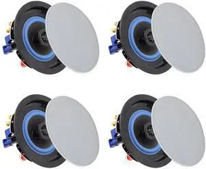 Herdio 4 Inch 320 Watts 2-Way Bluetooth Ceiling Speakers Package Perfect for Home Theater System, Living Room,Office,Flush Mount4 Speakers