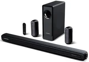 5.1 CH Surround Sound Bar with Dolby Audio, Sound Bars for TV, Wireless Subwoofer & Rear Speaker, Dolby Digital Plus, Bluetooth 5.3, Surround Sound System for Home Theater, 4K & HD TVs| HDMI & Optical