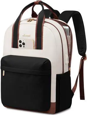 LOVEVOOK Laptop Backpack for Women, 17 Inch Travel Laptop Bag with USB Port, Waterproof Computer Backpack Purse for Work Teacher Nurse, Durable Casual Daypack