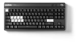 Pulsar XBOARD QS Mechanical Gaming Keyboard  QMK/VIA, Hot Swappable Linear Switch, TKL Layout Gasket Mount, Aluminum Frame, RGB LED Backlit, Knob, Dual PC Quick Switch for Mac/Windows (Black)