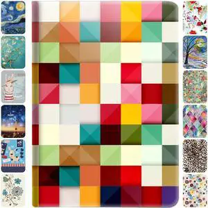 DuraSafe Cases for iPad Mini 4th 5th Gen 7.9 Inch [ Mini 5 2019 Mini 4 2015 ] A2133 A1538 MUXH2LL/A MUXF2LL/A Smart Auto Sleep Wake Adjustable Viewing Angle Stand Printed Flip Cover - Color Grid