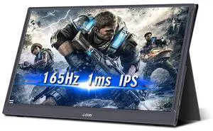 G-STORY 15.6" 165Hz Portable Monitor, 1080P FHD 144Hz 1ms Gaming Monitor IPS Screen External Secondary Display with Type-C/HDMI/DP Input for PC Phone Laptop Nintendo Xbox PS5 PS4