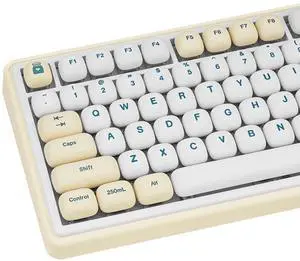 GEKUCAP 140Keys Cute PBT Keycaps, Minimalist MOG Profile Keycap, Dye-Sublimation White and Blue Key Caps, Custom Kawaii Keyboard Key caps Set for for Cherry Gateron MX Swithes Mechanical Keyboards