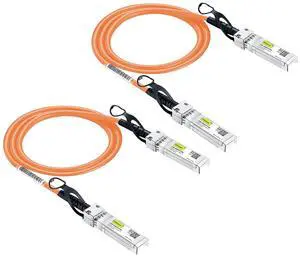 [Orange] Colored 10G SFP+ DAC Cable - Twinax SFP Cable for Ubiquiti UniFi Devices, 1-Meter(3.3ft), 2 Pack