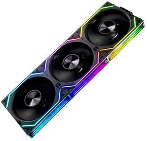 Jungle Leopard PC Fan JM-V2 RS 120 Infinity Mirror Module Daisy-Chain ARGB Fan 120mm Triple Pack Suitable for Computer Case & 360mm AIO Cooler (Black)