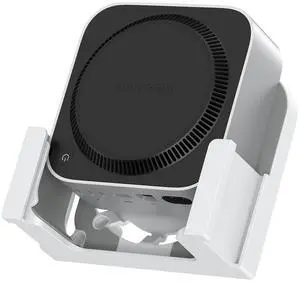 Qwiizlab Mount for Mac mini M4/M4 Pro 2024, VESA and Wall Mount with Removable Storage Baskets, Anti-Scrath Silicone Pads for Installaion