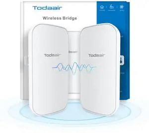 Wireless Bridge, 5.8G 150Mbps Point-to-Point Wireless Bridge, Ethernet Port, Remote up to 1600 feet, 24V PoE Power, IP65 Waterproof, 2 Packs