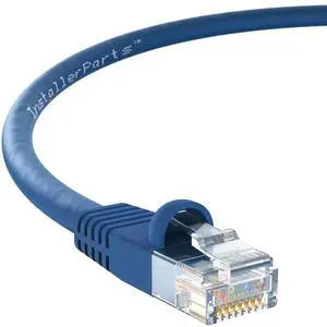 InstallerParts CAT6 Cable UTP Booted [Blue] - [150 FT] - [1 Pack] - Professional Series - 10Gbps, Cat6 Patch Cable, Cat 6 Patch Cable, Cat6 Ethernet Cable, Network Cable, Internet Cable