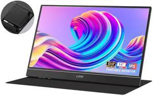 G-STORY 1080P IPS USB-C FHD Portable Monitor 14 Inch,USB-A Laptop Monitor with Adjustable and Hidden Cable Design,Extender Display with Smart Cover for Laptop PC Phone MAC Perfect for Travel