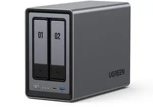 UGREEN NASync DXP2800 2-Bay Desktop NAS, Intel N100 Quad-core CPU, 8GB DDR5 RAM, 2.5GbE, 2 * M.2 NVMe Slots, 4K HDMI, Network Attached Storage (Diskless)