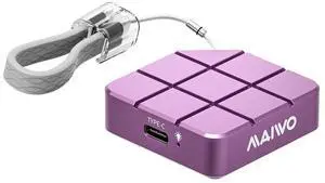 MAIWO 512GB Portable SSD External Solid State Drive, USB 3.2 GEN 2 Type-C Up to 1050MB/s, Mini PSSD for iPhone 15 Pro Max MacBook Pro PS5, Aluminum (Pinkish Purple)