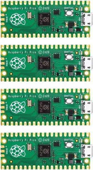 Pi Pico Microcontroller Board for Pico Series (Pi Pico, Pack of 4)