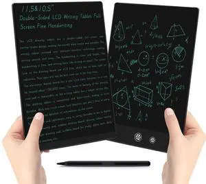 Double-Sided LCD Writing Tablet for Adult: 11.5&10.5in Full Screen Writing Pad Reusable Erasable Electronic Drawing Tablet Notepad for Kids and Adults Gift for Birthday