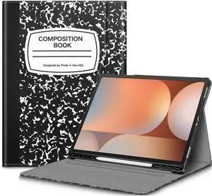 Fintie Case for Samsung Galaxy Tab S10 Plus 2024/ S9 FE Plus 5G 12.4 Inch 2023 with Built-in S Pen Holder, Multiple Angle Portfolio Business Cover with Pocket Auto Sleep/Wake, Composition Book