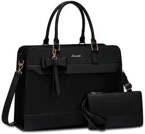 LOVEVOOK Laptop Tote Bag for Women,Leather Work Bag, Waterproof Business Teacher Bag,Large Computer Handbag Purse Briefcase,Office Gifts for Women