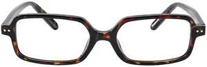TIJN Olisa Vintage Square Blue Light Blocking Glasses, Lightweight Retro Full Rim Eyeglass Frames for Women & Men (Tortoise)