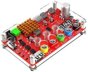 SUPERPLUS DC Input 13-24V to 3.3V, 5V, 12V and 1.8V-10.8V (ADJ) Output Voltage Breakout Board with Adjustable Voltage Knob and Touch Sensor Switch