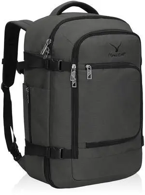 Hynes Eagle Travel Backpack 40L Flight Approved Carry on Backpack Men Large Cabin Weekender Laptop Backpack Women 15.6 inches Grey 2023