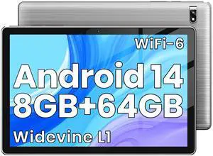 2025 Android Tablet, Android 14 Tablet - 10 inch Tablet Octa-Core 8GB+64GB 1TB Expand, 6000mAh Battery, 2.4G+5G Wi-Fi 6, 2MP+8MP Dual Camera, Bluetooth, 1280 * 800 FHD IPS Tablets (Gray)