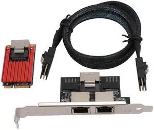 Dual Port PCIe Gigabit Network Card, 1000M PCI Express Ethernet Adapter, Supports IEEE 802.3 IEEE802.3AD, 1G LAN NIC Card for Windows,Windows Server,Linux