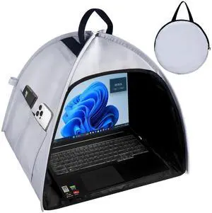 HoYiXi Universal Foldable Laptop Sun Shade & Privacy Shield -Fits 13-16 inch MacBook, Dell, Surface - Blocks Sunlight, Protects Privacy, Working Outdoor Travel,Anti - Glare(Have patents),Grey