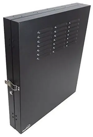 NavePoint 2U Vertical Server Rack Enclosure, Low Profile, 20" Deep, Max Weight Capacity 150 lbs - 2U Network Cabinet Vertical Wall Mount, Perforated, Black