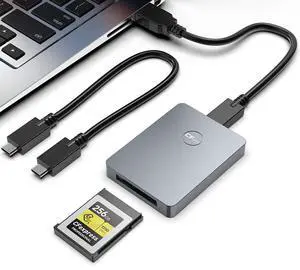 CFexpress Card Reader, USB 3.2 Gen 2 10Gbps CFexpress Tyep B Card Readers, Portable Aluminum Memory Card Adapter, Support for Thunderbolt 3/4 Port, for Professional Filmmakers, Photographers