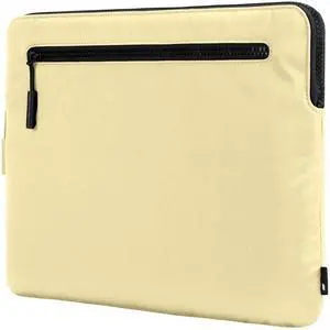 Incase Compact Laptop Sleeve with Flight Nylon - 13 inch Laptop Sleeve for MacBook Air - Faux Fur Lining, Lightweight, Durable, Weather Resistant, Slip Pocket for Accessories - Lime Custard