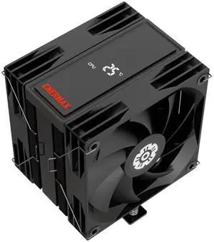 Enermax T41 Digital CPU Air Cooler 157mm Height All-Black CPU Air Cooler 4 Heat Pipes with Dual 120mm PWM Fan 250W TDP, for Intel 1851/1700/1200/115X, AMD AM5/AM4