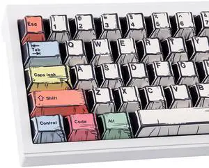 Tsungup Manga PBT Keycaps,150 Keys Japenese Anime Style Keycap Set Cherry Profile Dye-sub Custom Keycaps Keyboard Key caps for 60%, 65%, 75%, 100% Mechanical Keyboards
