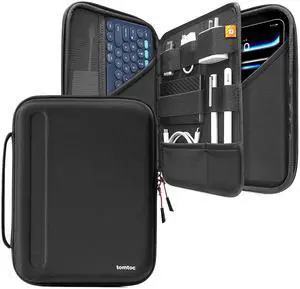 tomtoc Portfolio Case for 11 Inch iPad Pro M4, M2&M1 & iPad Air M3&M2, 2025 iPad A16, 10.9-in iPad Air 5 & iPad 10, Carrying Storage Sleeve Bag with Accessories Compartment