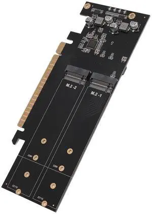 Quad M.2 NVMe to PCIe 4.0 X16 Adapter, PA04 RTK PCIe Adapter Card, Support 4 NVMe PCIe Protocol SSD, Suitable for M.2 NVMe 2230 2242 2260 2280 22110 SSD