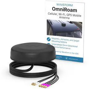 Waveform OmniRoam 6-in-1 Low-Profile Mobile Antenna  High-Performance, Rugged Fleet Antenna for Peplink, Cradlepoint, Cisco (4x4 Cellular, 2x2 WiFi)
