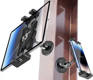 Magnetic Tablet Holder Mount for Metal Plate Surface, Fridge, Gym, whiteboard, Refrigerator, Golf Cart, Boat, 360° Rotatable Joint, 65mm Magnet Base for 4-13" iPad Pro/Air/Mini, iPhone, Galaxy, Fire