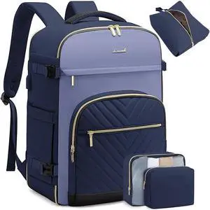 LOVEVOOK Travel Backpack for Women,40L Carry On Backpack for Airplanes,17.3 Inch Laptop Personal Item Travel Bag