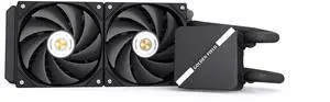 GOLDEN FIELD HiFi YJ240 CPU Water Cooler Liquid CPU Cooler AlO Cooler240mm Radiator, Black Dual 120mm PWM Fans, Intel1700,115X,1366,2011,AMD AM5-black