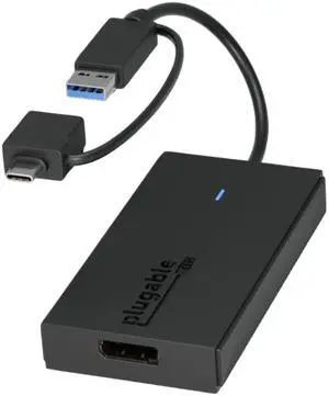 Plugable USB to DisplayPort Adapter. Connect one or More to Any Mac or Windows System to add Extra displays up to 1920x1080 60hz. USB C and A