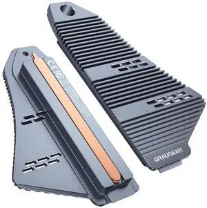 GRAUGEAR PS5 SSD Heatsink Cover, M.2 NVMe PS5 Heatsink, Shuttle Shaped Design, Heat Dissipation with Heat Pipe Cooler and Aluminum Fin for NVMe M2 PCIe 4.0 [G-PS5HS04] (PS5)